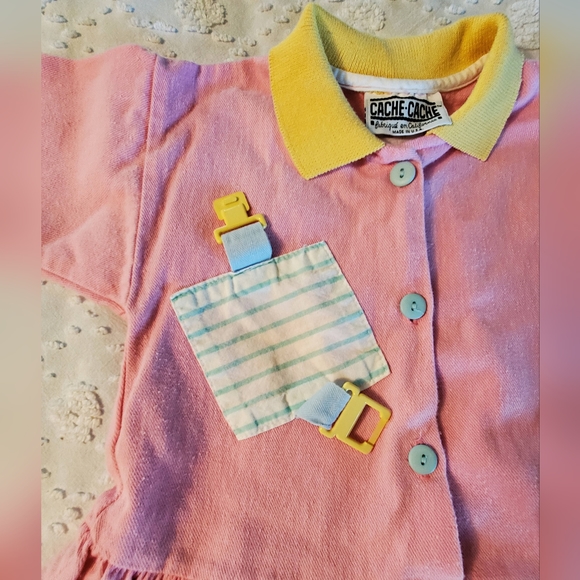 Vintage Cache-Cache "I Can Do It All By Myself" Dress 4T - Picture 3 of 8